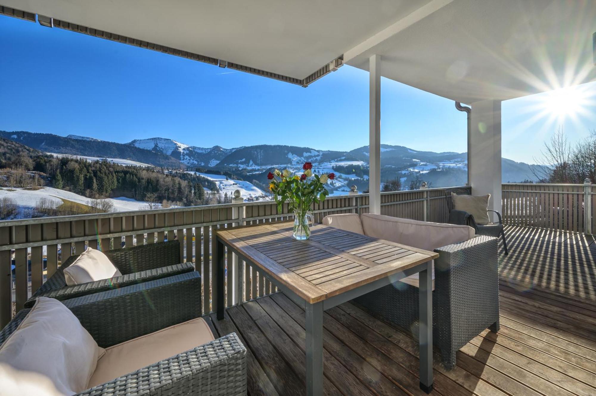 Haus "Bergblick" Ferienwohnung Hochgrat Oberstaufen Mit 2 Schlafzimmer 외부 사진