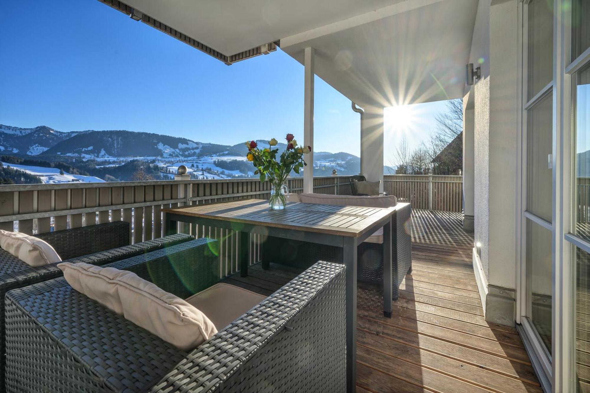 Haus "Bergblick" Ferienwohnung Hochgrat Oberstaufen Mit 2 Schlafzimmer 외부 사진